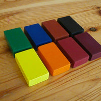 Filana Organic Beeswax Crayons, 8 Standard Blocks with Brown/Black