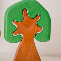 QToys Coloured Wooden Trees