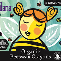 Filana Organic Beeswax Crayons, 8 Standard Blocks with Brown/Black