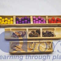 QToys Bamboo Sorting Trays Set Of 3