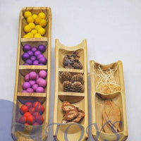 QToys Bamboo Sorting Trays Set Of 3