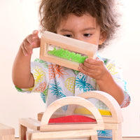 Guidecraft Sensory Rainbow Blocks - 18 pc. set