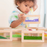 Guidecraft Sensory Rainbow Blocks - 18 pc. set