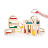 Guidecraft Sensory Rainbow Blocks - 18 pc. set