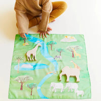 Sarah's Silks Mini Playsilk - Safari Playmap