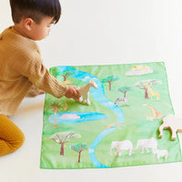 Sarah's Silks Mini Playsilk - Safari Playmap