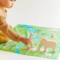 Sarah's Silks Mini Playsilk - Safari Playmap