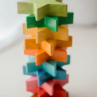 QToys Wooden Stars Set of 10