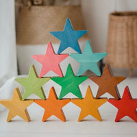 QToys Wooden Stars Set of 10