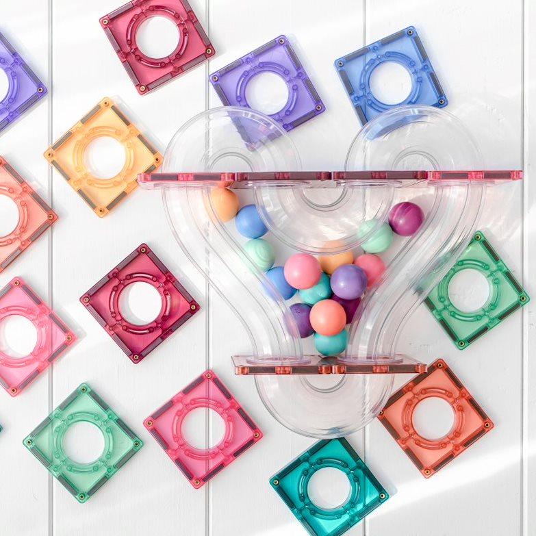 Connetix Tiles 106 Piece Pastel Ball Run Pack