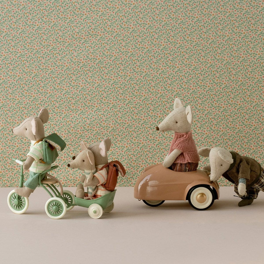 Maileg Tricycle Trailer Mouse Red
