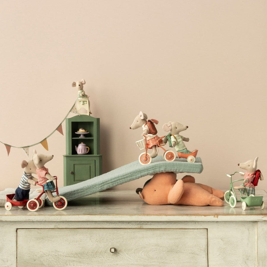 Maileg Tricycle Trailer Mouse Red