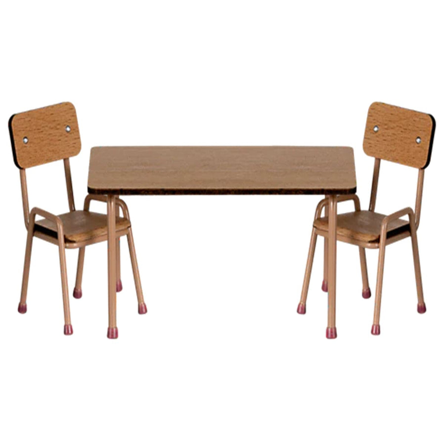 Maileg Table and Chair Set Mouse Dark Powder 