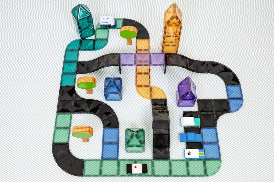 Connetix Tiles Roads Ramps and Intersections Pack 16 Piece
