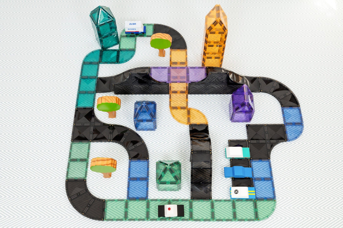 Connetix Tiles Roads Ramps and Intersections Pack 16 Piece