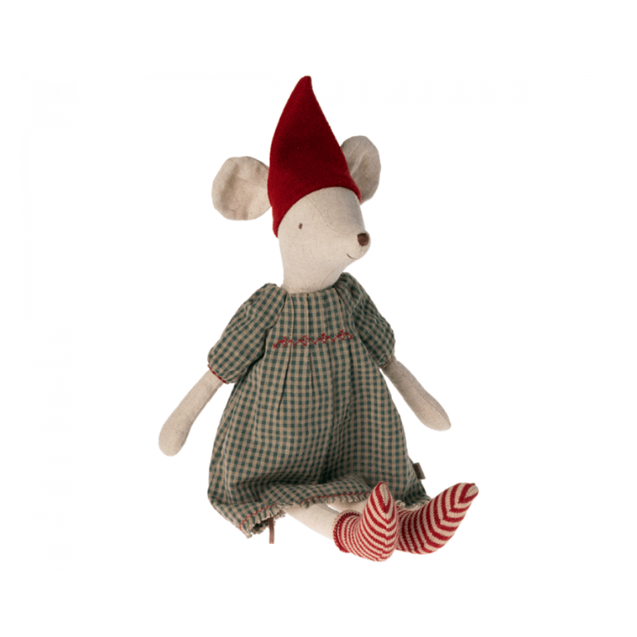 Maileg Christmas Mouse Medium Girl New