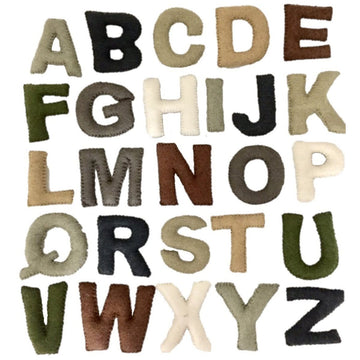 Papoose Toys Uppercase Alphabet Natural Stitched