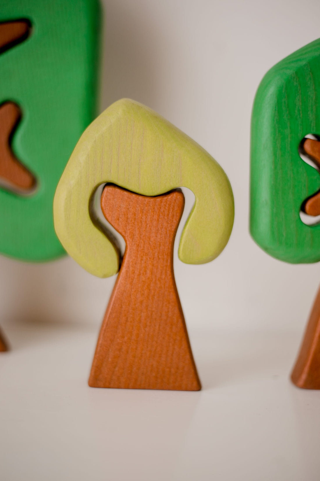 QToys Coloured Wooden Trees