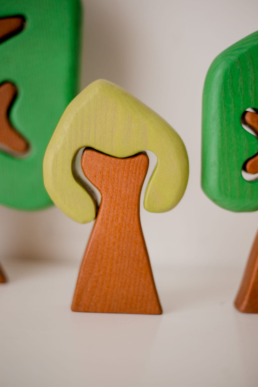 QToys Coloured Wooden Trees