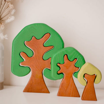 QToys Coloured Wooden Trees