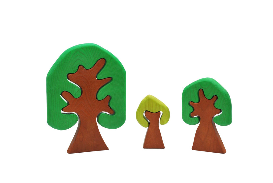QToys Coloured Wooden Trees