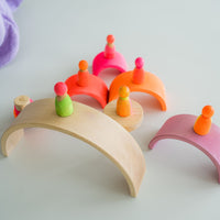 Grimm's Rainbow Neon Pink 10 Piece