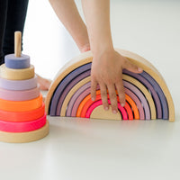 Grimm's Rainbow Neon Pink 10 Piece