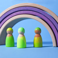 Grimm's Rainbow Neon Green 10 Piece + Neon Friends Green