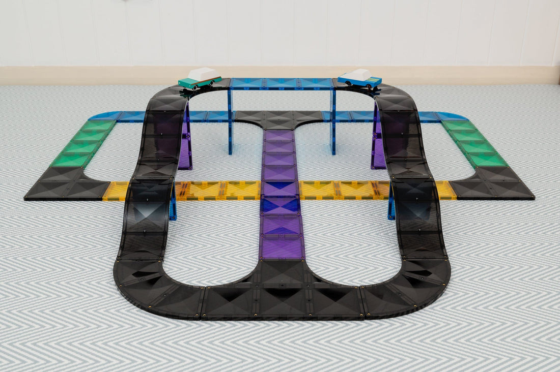 Connetix Tiles Roads Ramps and Intersections Pack 16 Piece