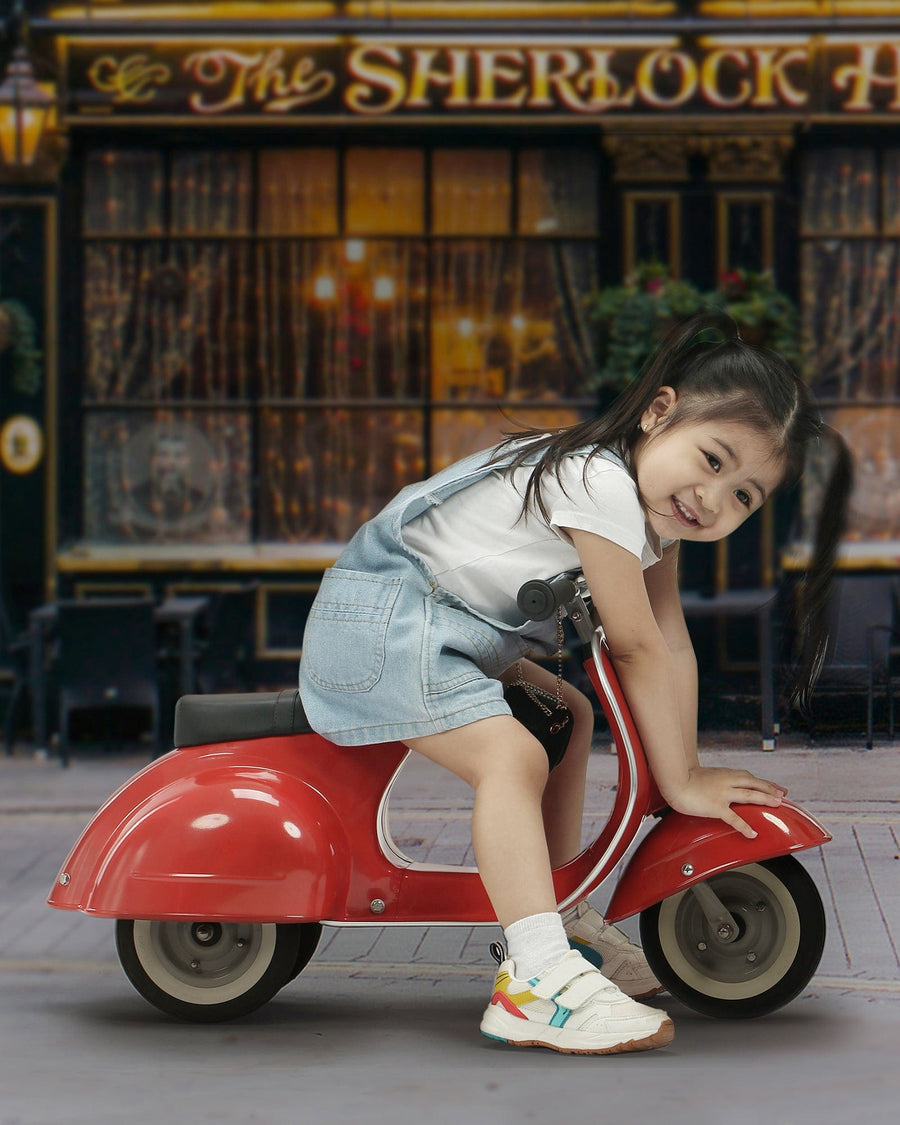 Ambosstoys Primo Classic Red Ride-On  (Leather Seat)