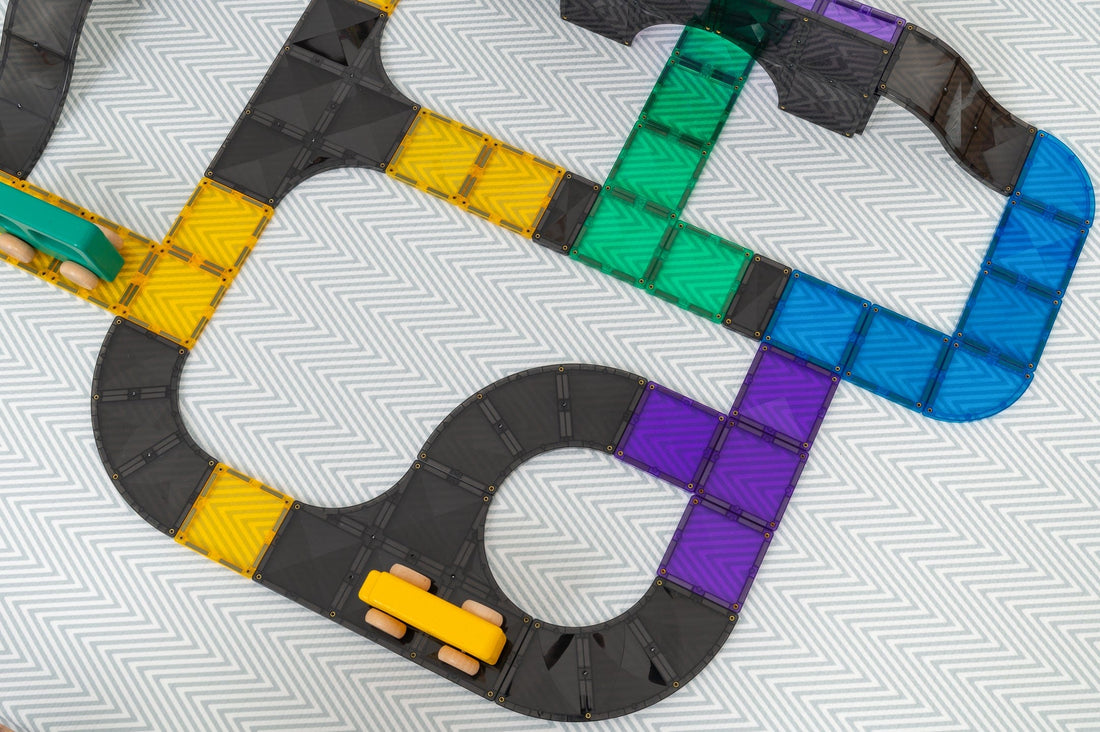 Connetix Tiles Roads Ramps and Intersections Pack 16 Piece