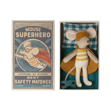 Maileg Super Hero Mouse in Matchbox