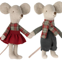 Maileg Winter Mice Twins in a House