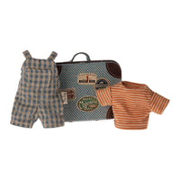 Maileg Mouse Overalls and Shirt in Suitcase Big Brother