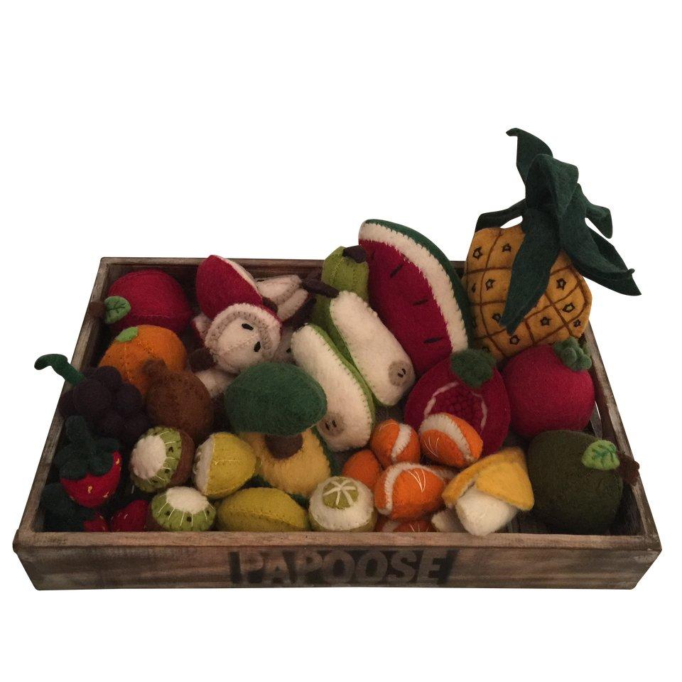 Papoose Toys Crated Fruit Set