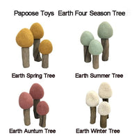 Papoose Toys Earth Four Season Trees Set of 12