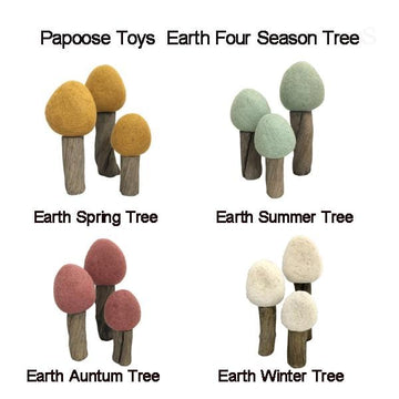 Papoose Toys Earth Four Season Trees Set of 12