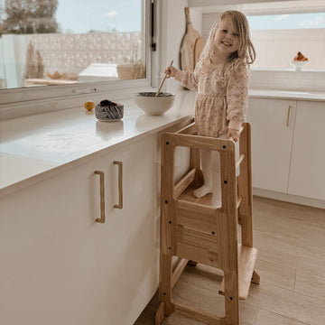 My Duckling Solid Wood Adjustable Learning Tower 2in1 - Deluxe (Late July Pre-Order)