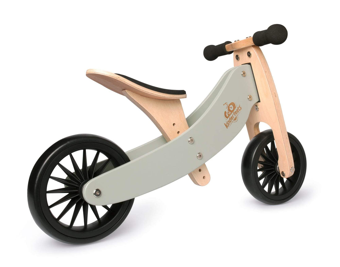 Kinderfeets 2-in-1 Tiny Tot Plus Tricycle & Balance Bike New Color-Silver Sage