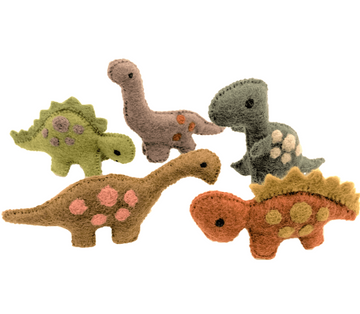 Papoose Toys - Dinosaurs Natural (5 Piece Set)
