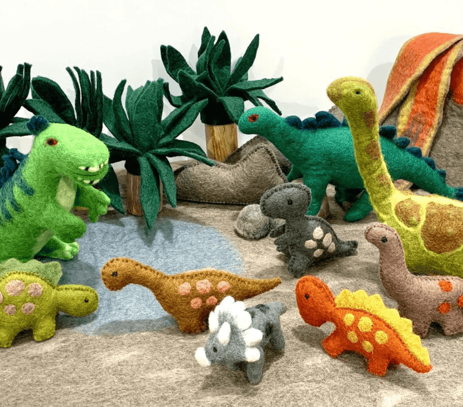 Papoose Toys - Dinosaurs Natural (5 Piece Set)