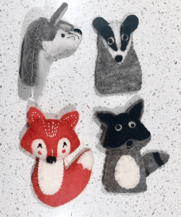 Papoose Toys - Woodland Finger Puppets (4 Piece Set)