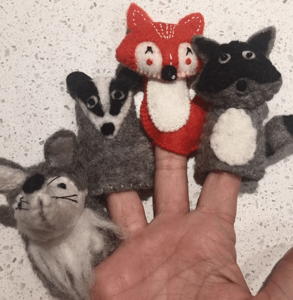 Papoose Toys - Woodland Finger Puppets (4 Piece Set)