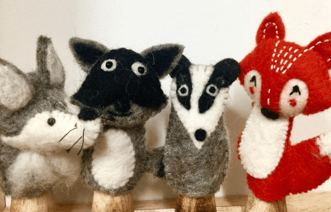 Papoose Toys - Woodland Finger Puppets (4 Piece Set)
