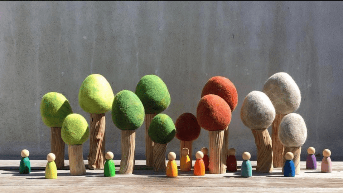 Papoose Toys - Earth Summer Trees (3 Piece Set)