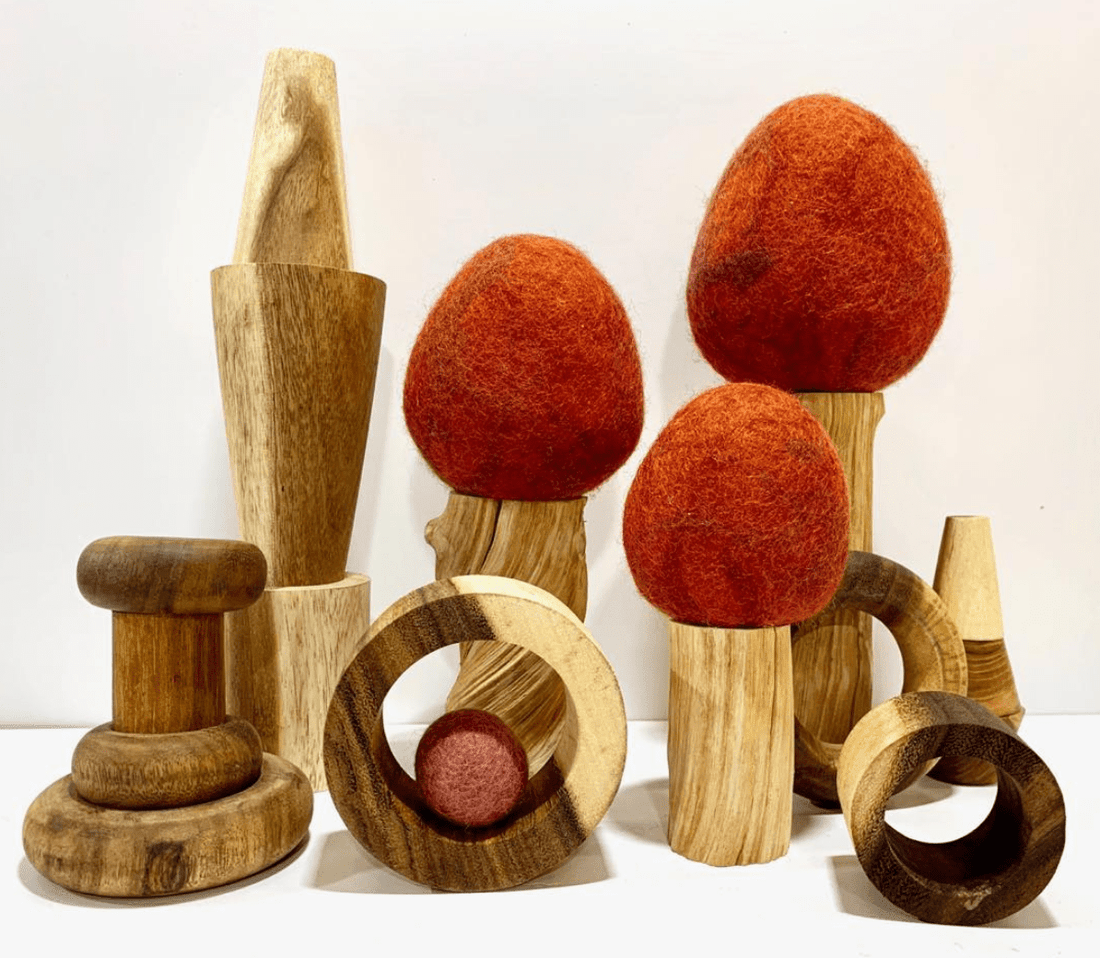 Papoose Toys - Earth Autumn Trees (3 Piece Set)