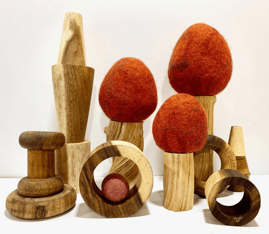 Papoose Toys - Earth Autumn Trees (3 Piece Set)