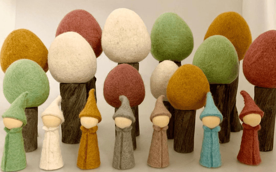 Papoose Toys Earth Four Season Trees Set of 12