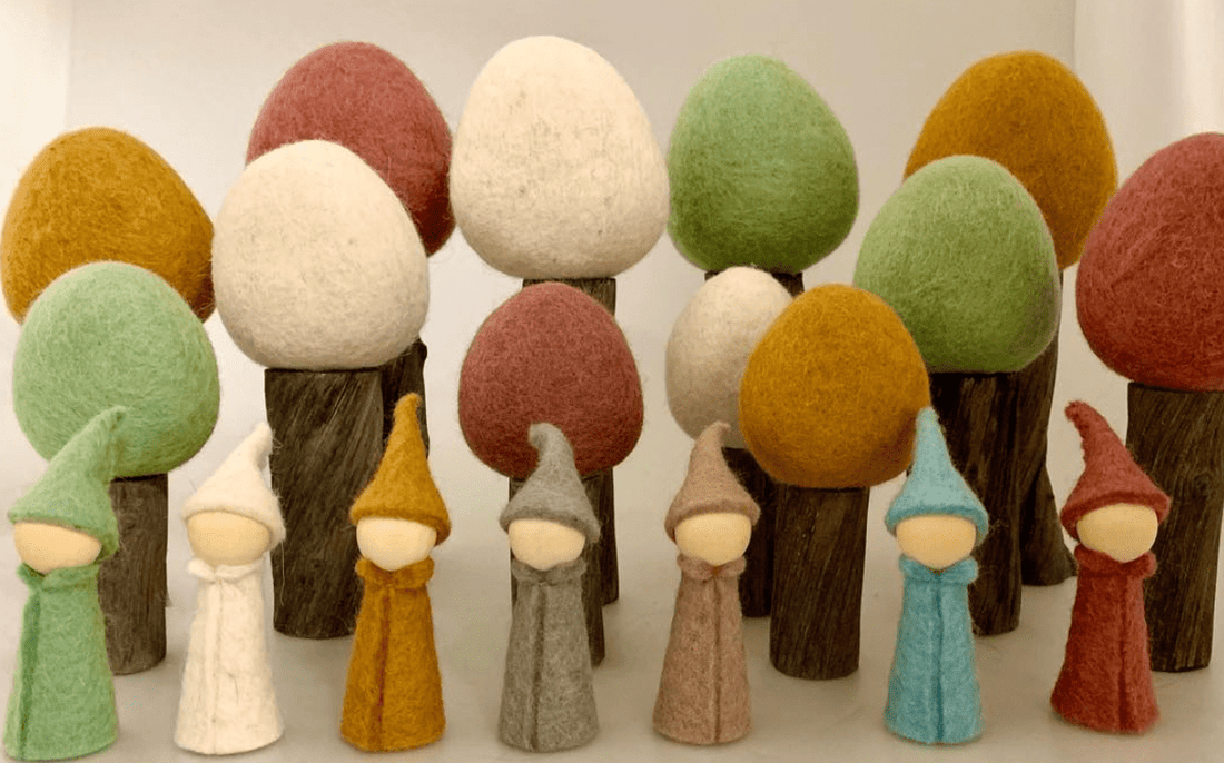 Papoose Toys - Earth Spring Trees (3 Piece Set)