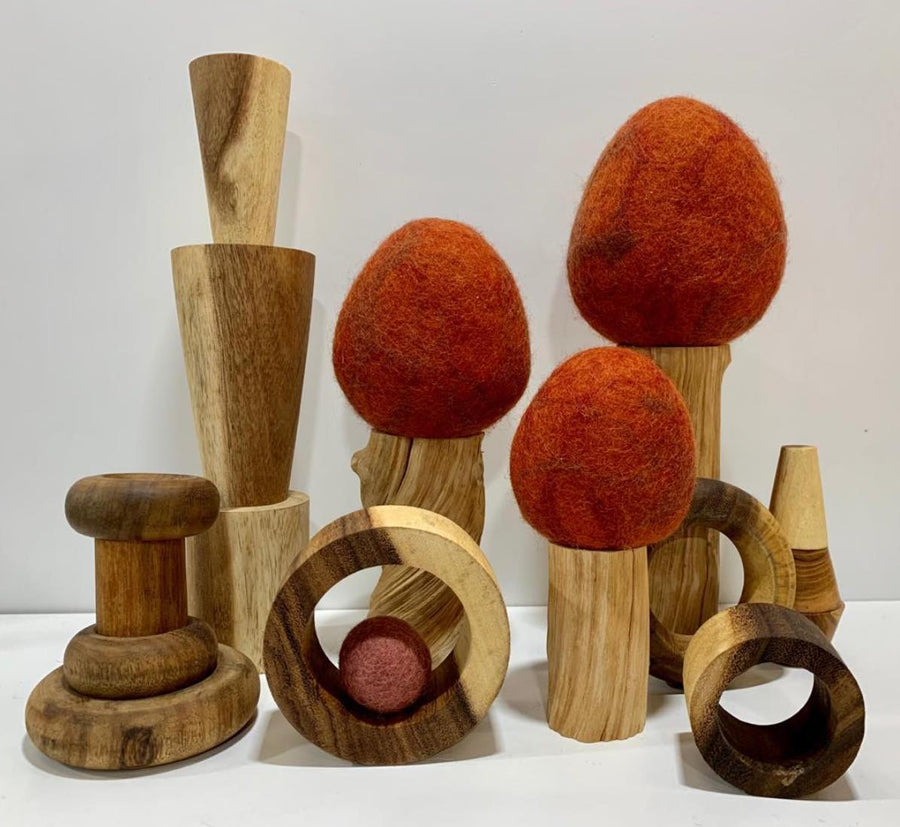 Papoose Toys - Autumn Trees (3 Piece Set)